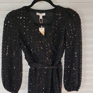 Little Girls Black Sequins Dress - NEW WITH TAGS